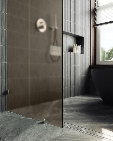 Душевая стенка MaybahGlass 79x195 / MGD-265-4 (бронзовое матовое стекло/хром глянцевый) — фото 5