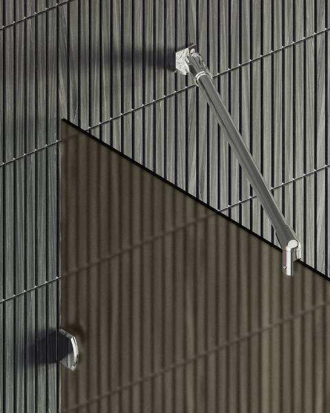 Душевая стенка MaybahGlass 79x195 / MGD-265-4 (бронзовое матовое стекло/хром глянцевый) — фото 6