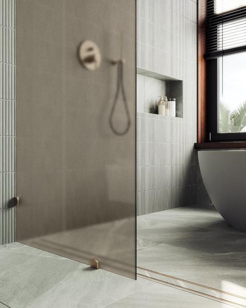 Душевая стенка MaybahGlass 79x195 / MGD-265-2 (бронзовое матовое стекло/бронза) — фото 5