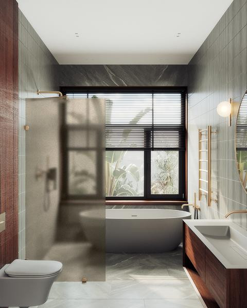Душевая стенка MaybahGlass 79x195 / MGD-265-2 (бронзовое матовое стекло/бронза) — фото 2