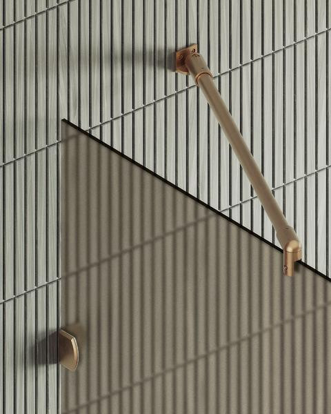 Душевая стенка MaybahGlass 79x195 / MGD-265-2 (бронзовое матовое стекло/бронза) — фото 6