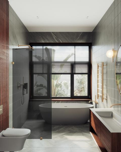 Душевая стенка MaybahGlass 79x195 / MGD-274-2 (графитовое стекло/бронза) — фото 2