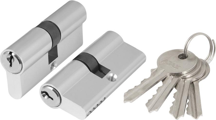Цилиндровый механизм замка Ajax furniture AX100/60 AX1000Key60 25+10+25 HD CP 4Key (хром) — фото 2