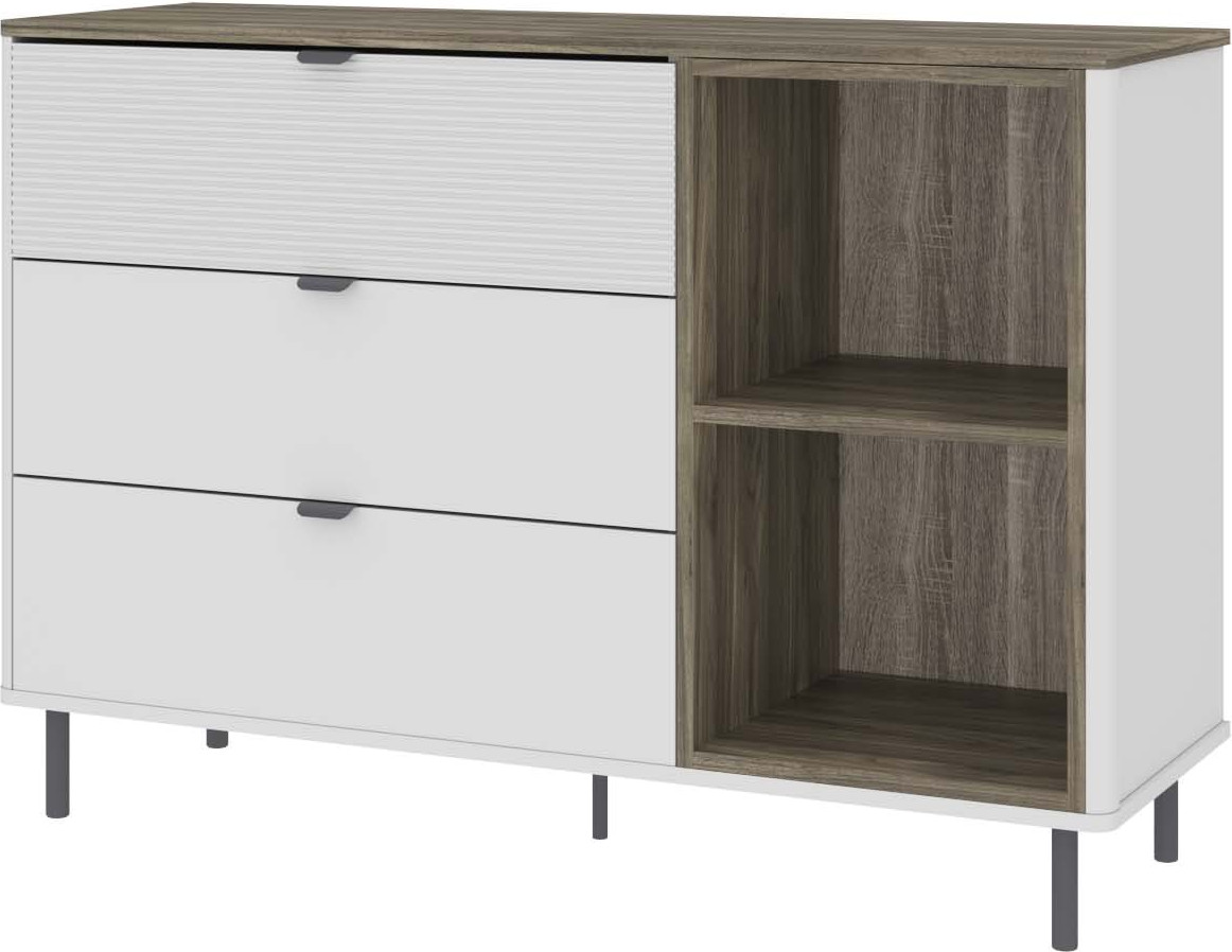 Тумба Anrex Simple 3S2N (белый/монте джелато)