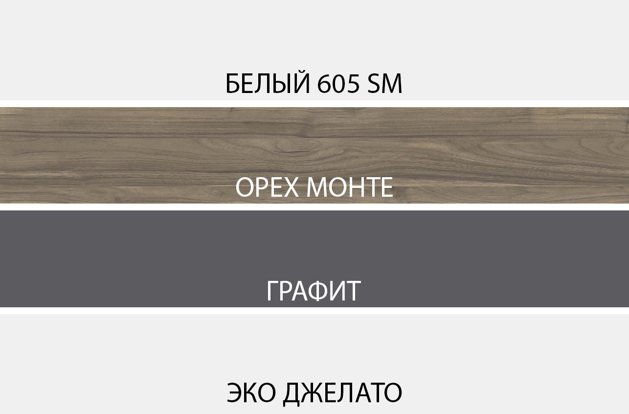 Шкаф с витриной Anrex Simple 1V2D3N (белый/монте/джелато) — фото 3