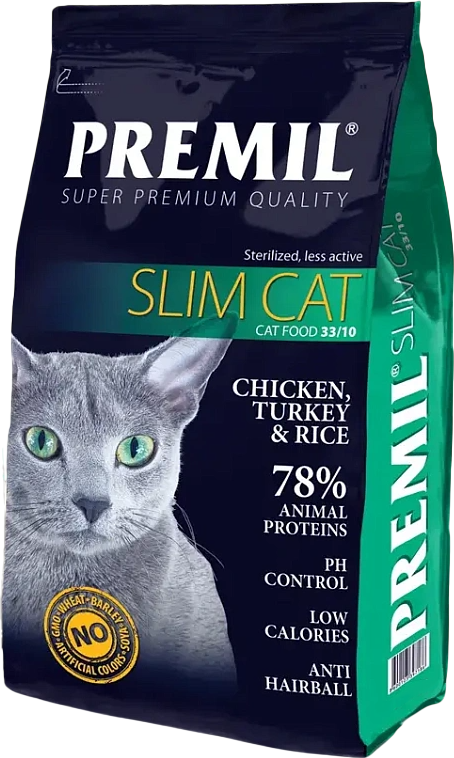 Сухой корм для кошек Premil Slim Cat Super Premium (1.5кг)