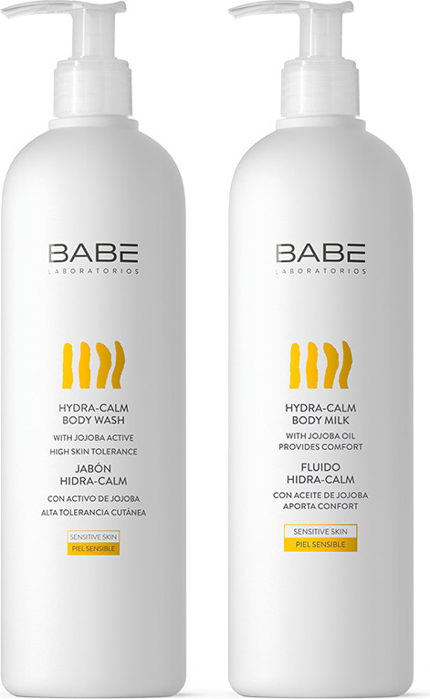 Набор косметики для тела Laboratorios Babe Молочко увлажняющее+Гель для душа для чувствительной кожи (2x500мл)