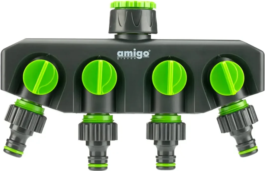 Разветвитель для шланга AMIGO Grande 79817 (черный/зеленый) — фото 2
