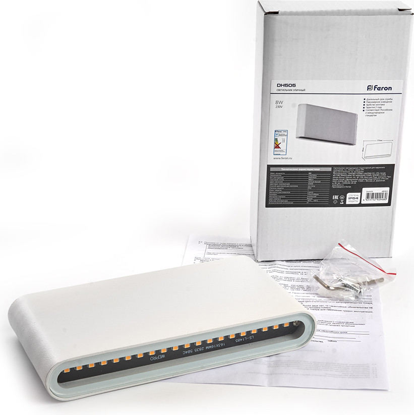 Бра уличное Feron DH505 / 48363 (белый) — фото 6