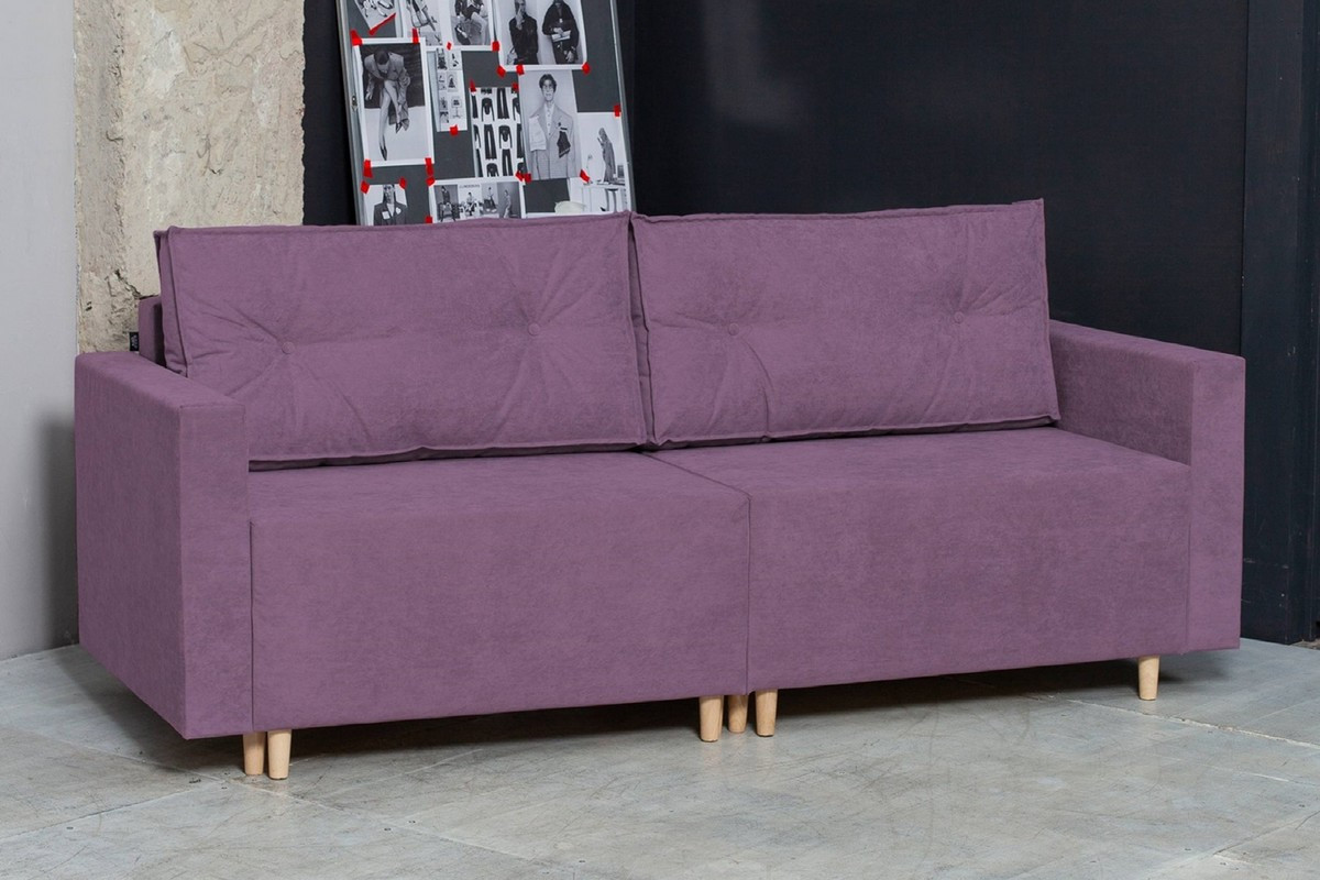 Диван Сити Мебель Отто (велюр фиолетовый) — фото 2