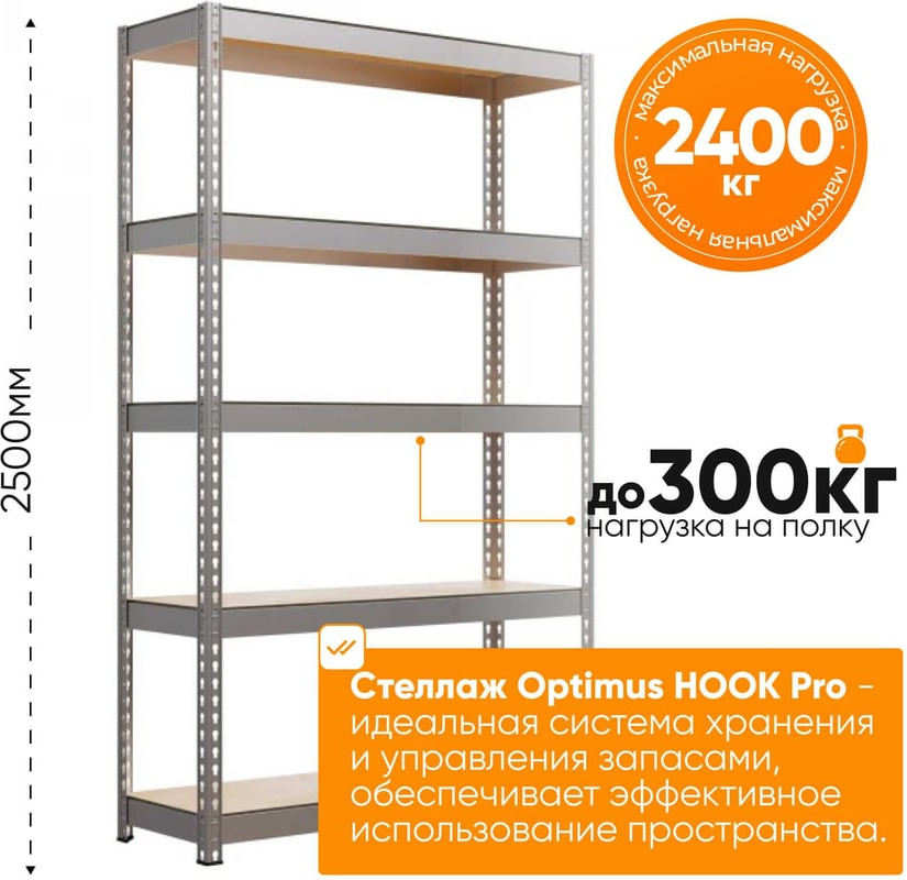 Стеллаж металлический IRONMEBEL M-СГРФОЦ2500х1500х600х5 — фото 5
