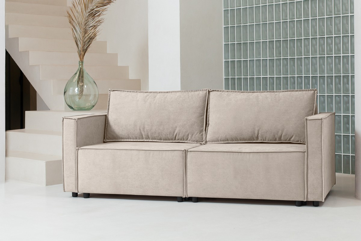 Диван Сити Мебель Дублин (велюр бежевый) — фото 3
