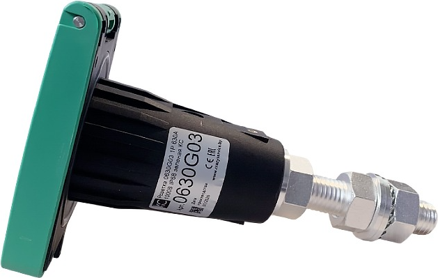 Розетка силовая КС YHT BX3 0400G03 1Р 400А 1000В IP68 / 0400G03 (зеленый) — фото 6