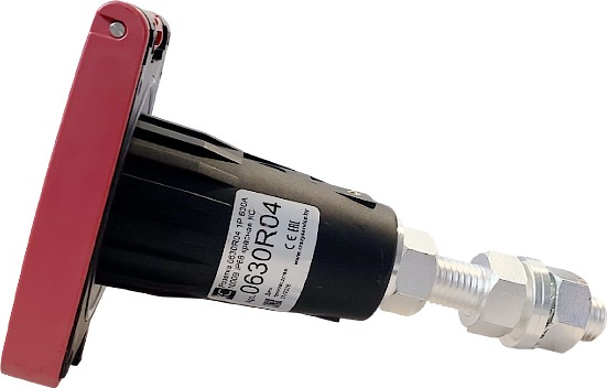 Розетка силовая КС YHT BX3 0400R04 1Р 400А 1000В IP68 / 0400R04 (красный) — фото 6