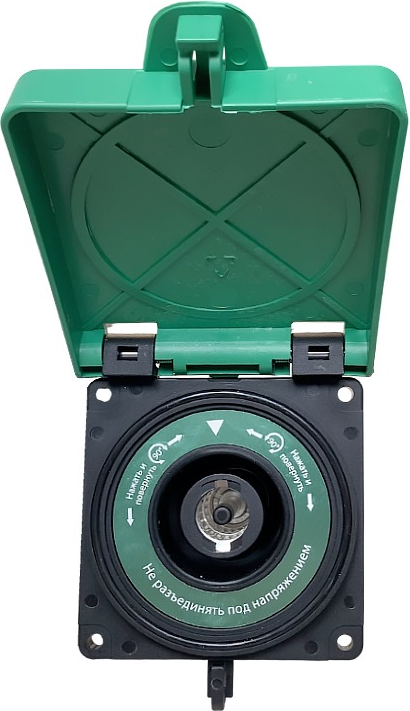 Розетка силовая КС YHT BX3 0800G03 1Р 800А 1000В IP68 / 0800G03 (зеленый) — фото 3