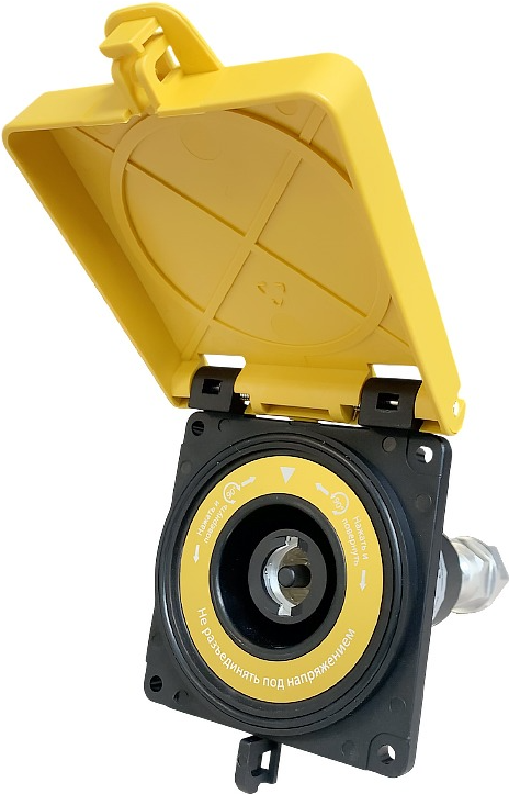 Розетка силовая КС YHT BX3 0800Y02 1Р 800А 1000В IP68 / 0800Y02 (желтый)