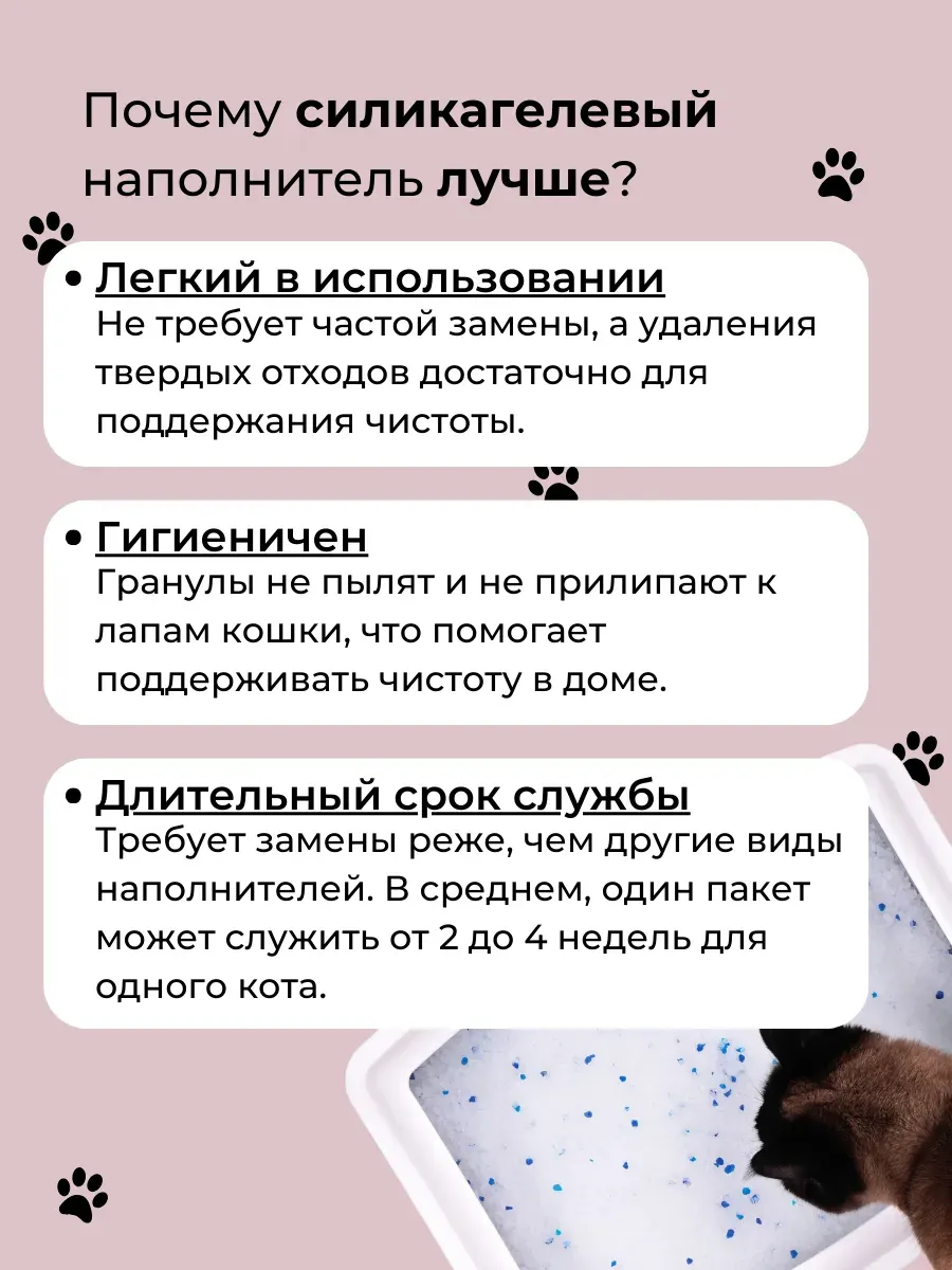 Наполнитель для туалета Morgen Cat Crystal Pink Силикагелевый (20кг) — фото 3
