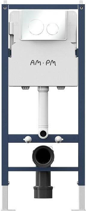 Унитаз подвесной с инсталляцией Lauter Augsburg 21109EC + I012709 + I090101 (черный матовый с кнопкой смыва белый глянцевый)