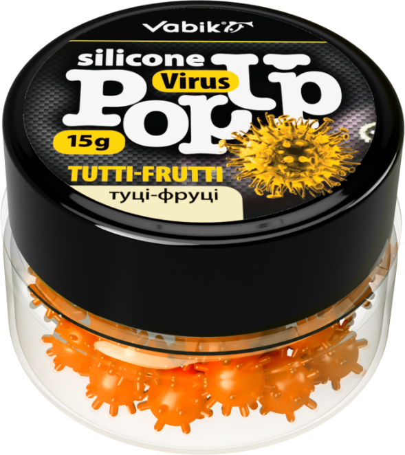 Мягкая приманка Vabik Silikone Pop-Up Вирус Тутти-Фрутти / 450703 (15г)