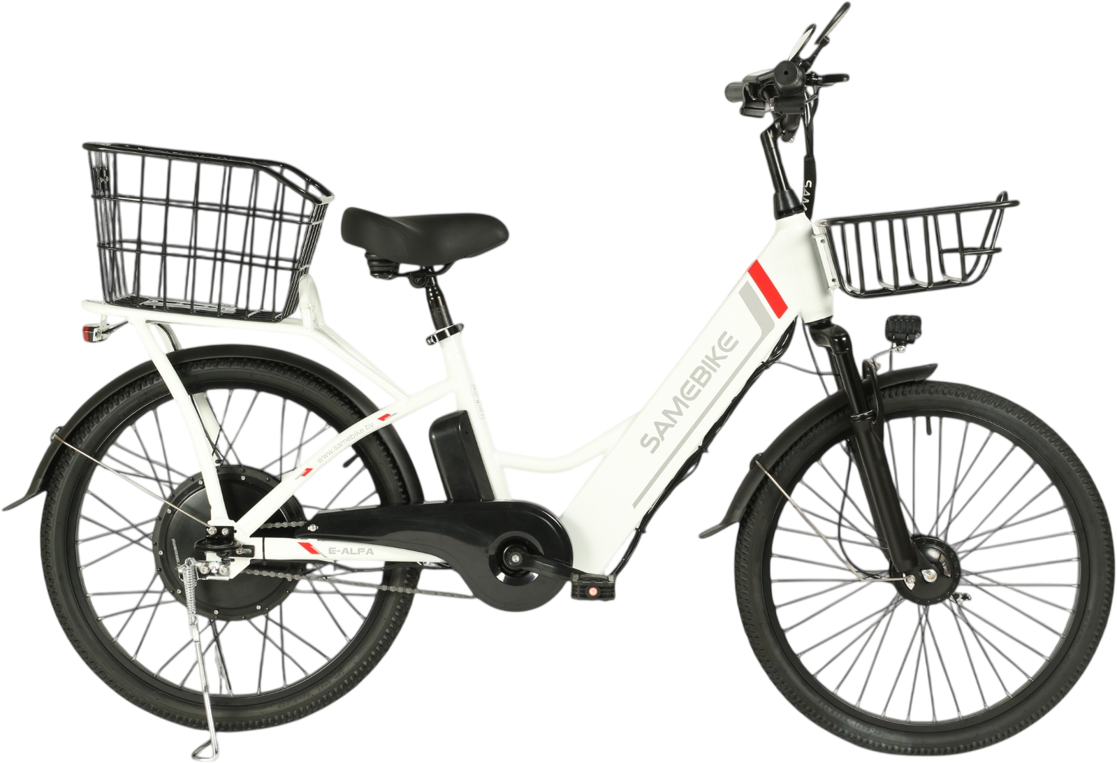 Электровелосипед Samebike Е-Alfa New со стальной рамой SB-E-ALFA250 (белый)