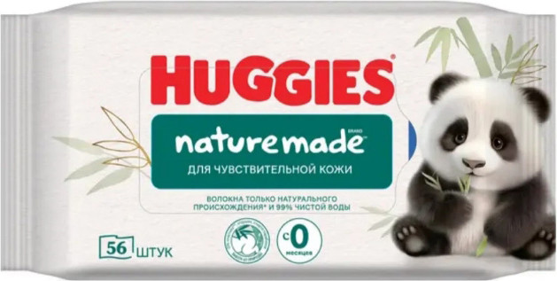 Влажные салфетки детские Huggies Naturemade (168шт) — фото 2