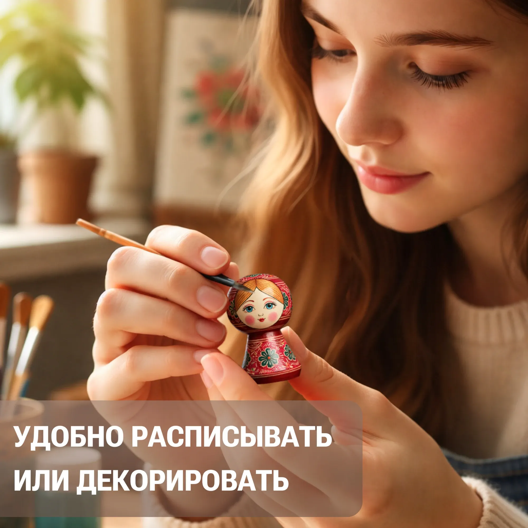 Набор заготовок для творчества Брестская Фабрика Сувениров Женский силуэт / peg60f_x12 (12шт) — фото 6