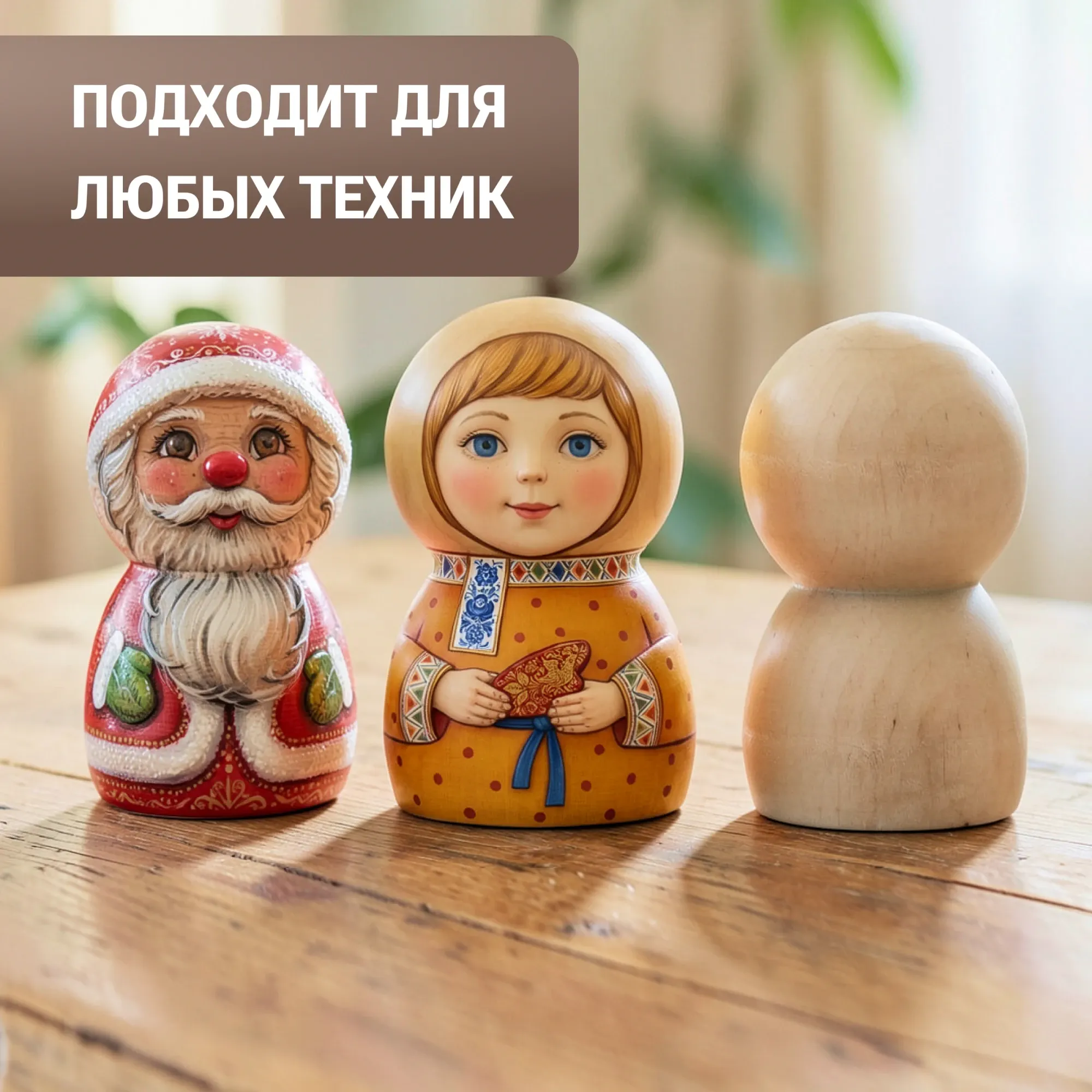 Набор заготовок для творчества Брестская Фабрика Сувениров Набор деревянных мужских фигурок / peg65m_x12 (12шт) — фото 6