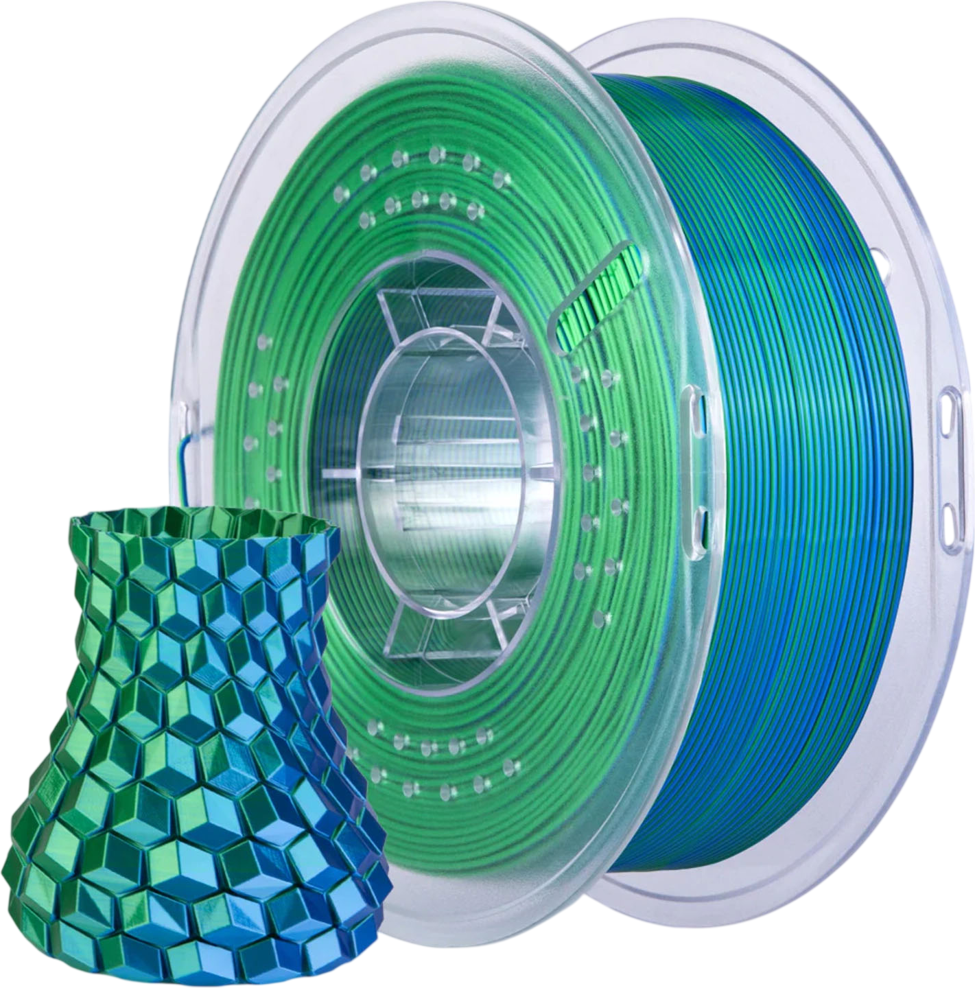 Пластик для 3D-печати Elegoo PLA Silk / 50.203.0467 (1кг, синий/зеленый)