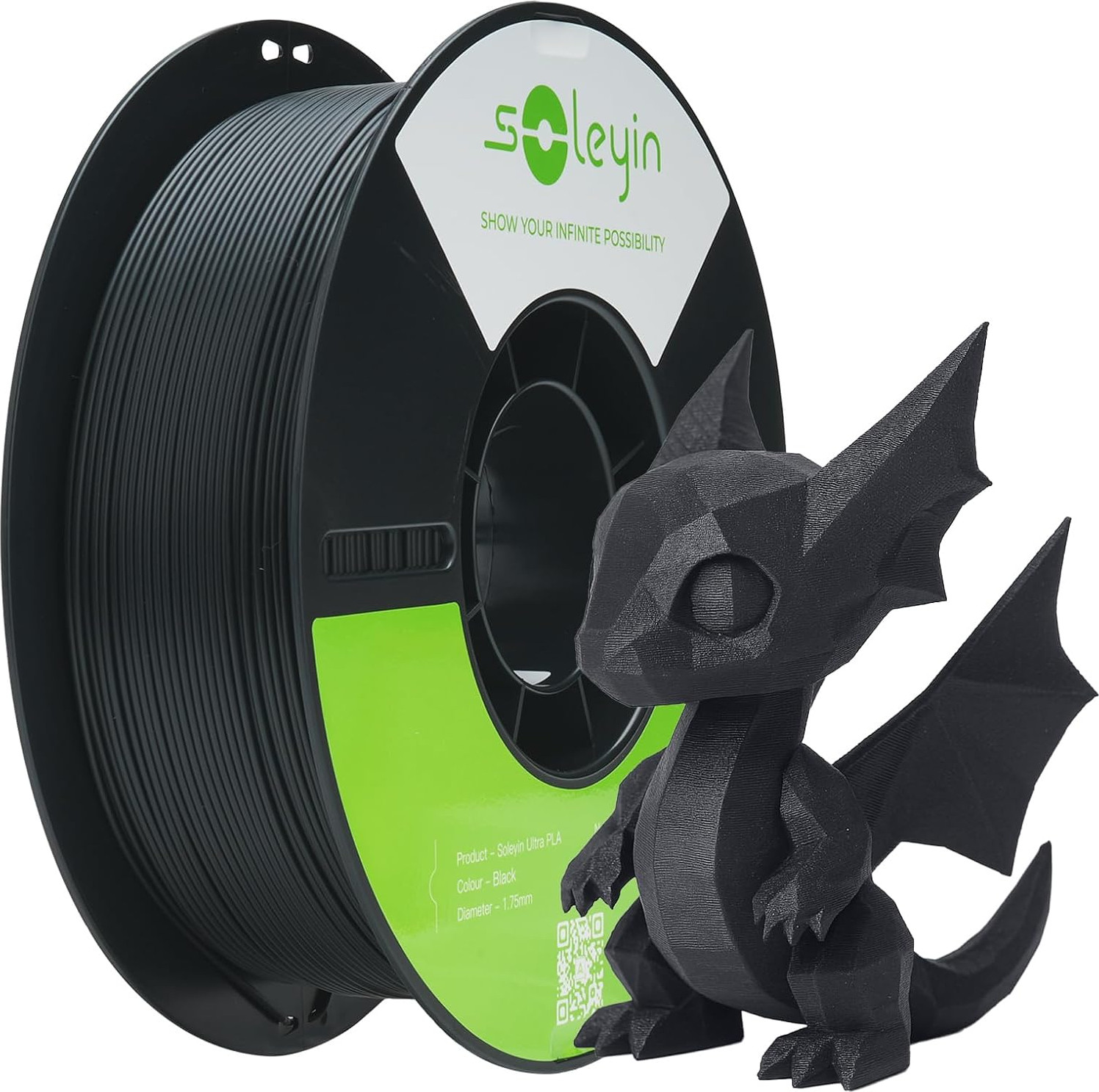 Пластик для 3D-печати Creality PLA Soleyin Ultra 1.75мм / 3301010560 (2кг, черный)