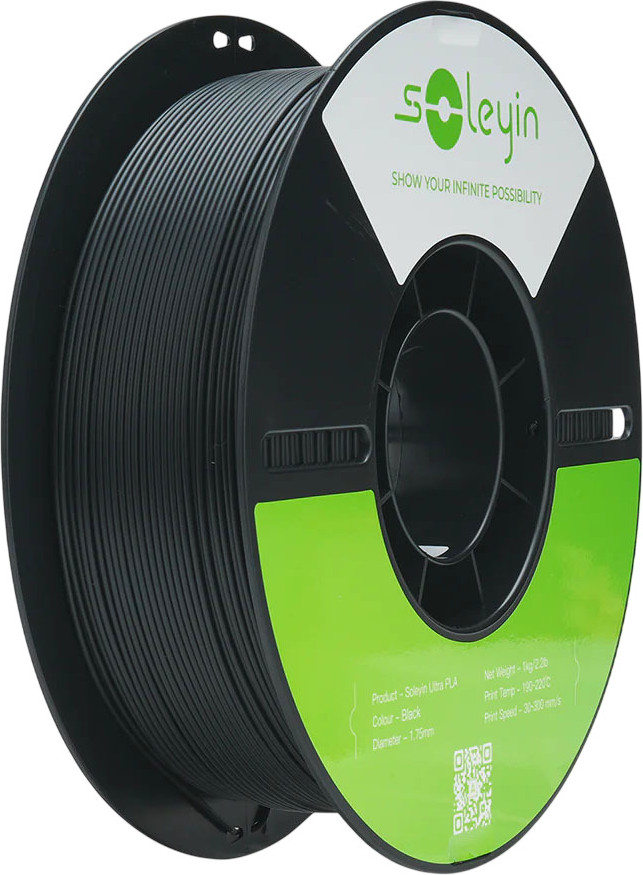 Пластик для 3D-печати Creality PLA Soleyin Ultra 1.75мм / 3301010513 (1кг, матовый черный)