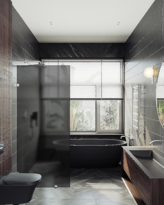 Душевая стенка MaybahGlass 99x195 / MGD-273-4 (графитовое матовое стекло/хром глянцевый) — фото 3