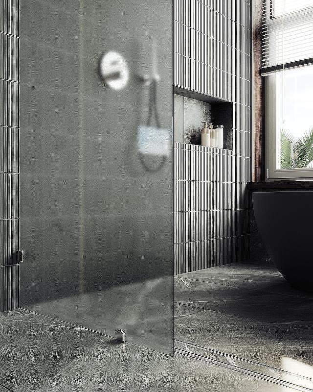 Душевая стенка MaybahGlass 99x195 / MGD-270-4 (сатин стекло/хром глянцевый) — фото 6
