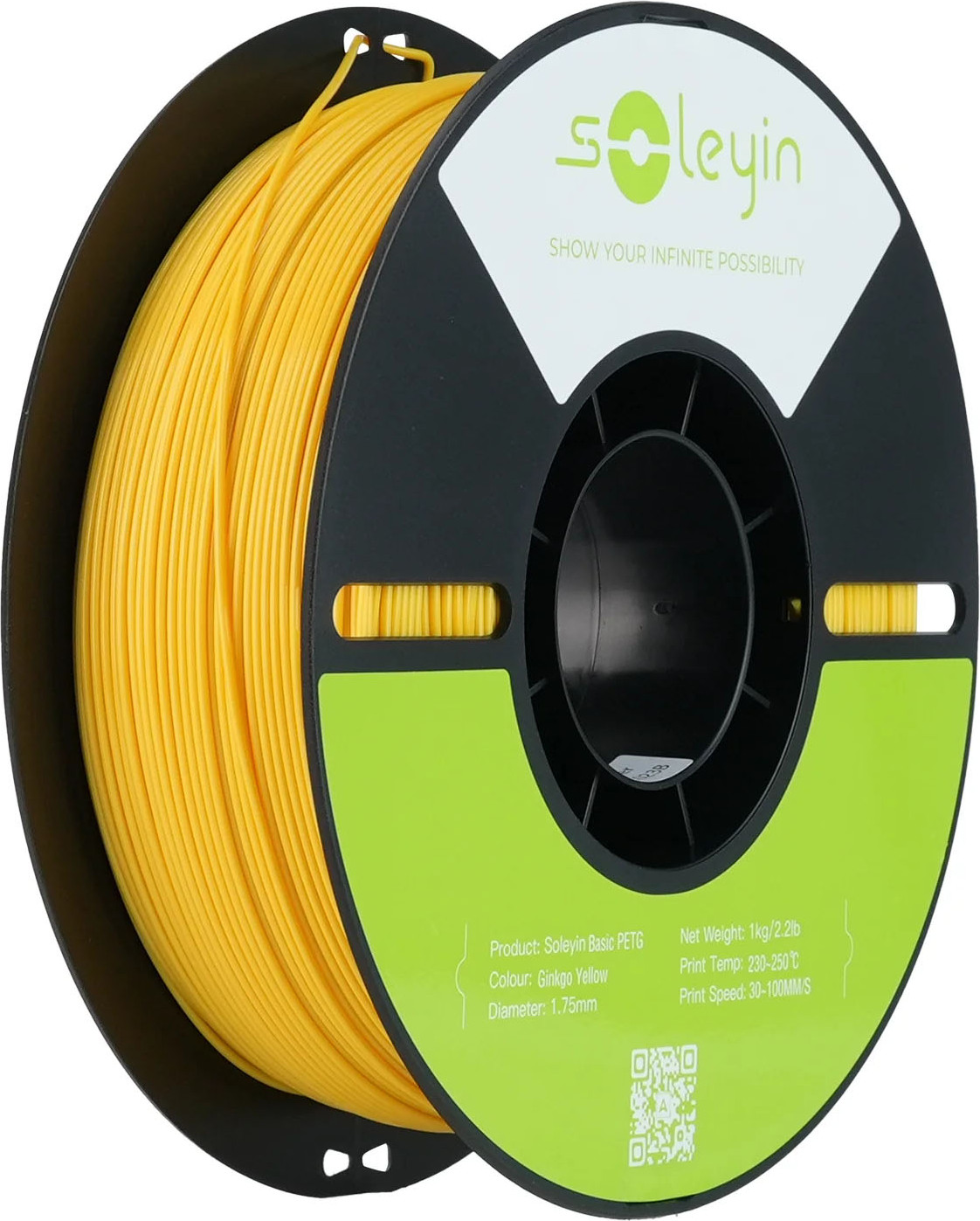 Пластик для 3D-печати Creality PETG Basic Soleyin 1.75мм / 3301030160 (1кг, желтый гинкго)