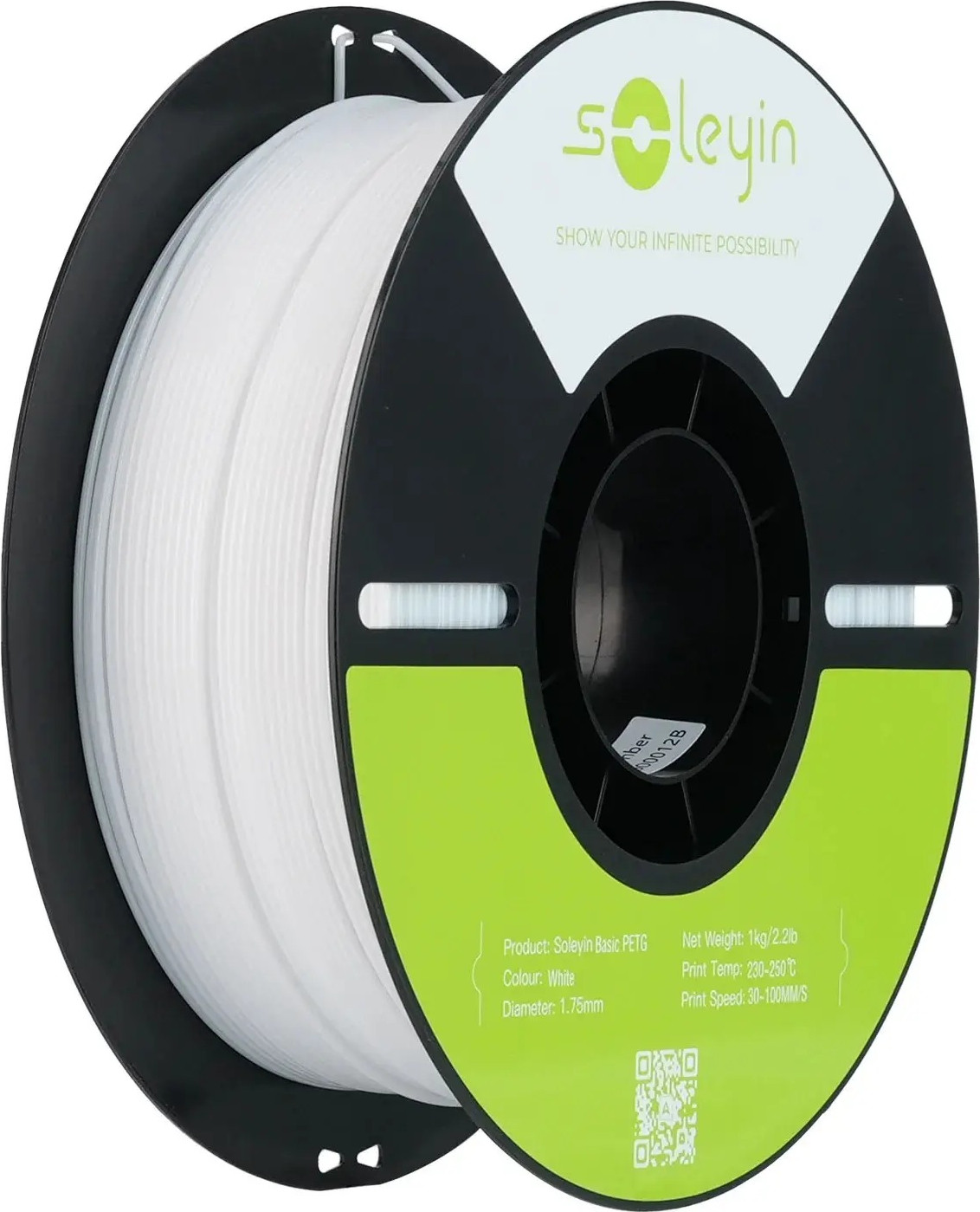 Пластик для 3D-печати Creality PETG Basic Soleyin 1.75мм / 3301030164 (1кг, белый)