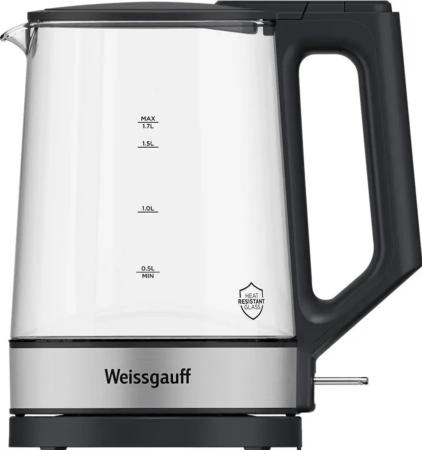Электрочайник Weissgauff WK 1700 EcoGlass Graphite