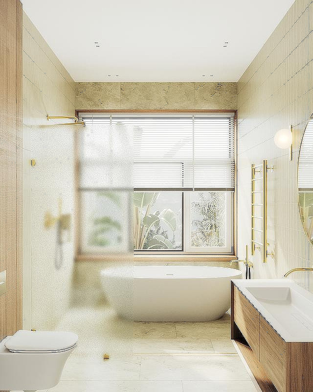 Душевая стенка MaybahGlass 79x195 / MGD-268-3 (сатин стекло/золото) — фото 3