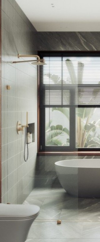 Душевая стенка MaybahGlass 89x195 / MGD-260-2 (прозрачное стекло/бронза) — фото 2