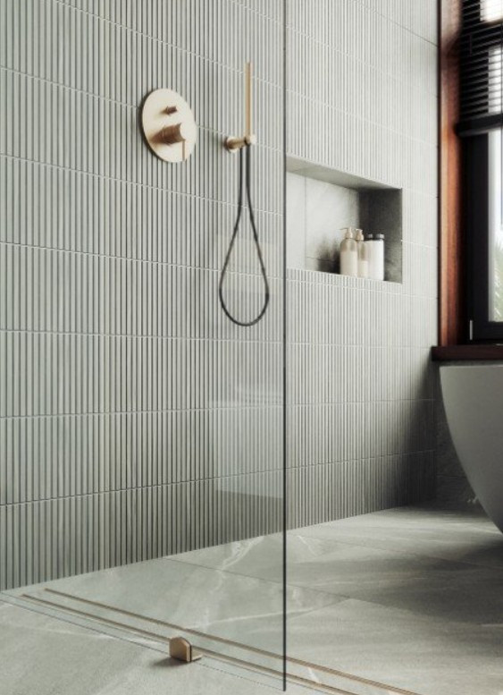 Душевая стенка MaybahGlass 89x195 / MGD-260-2 (прозрачное стекло/бронза) — фото 6