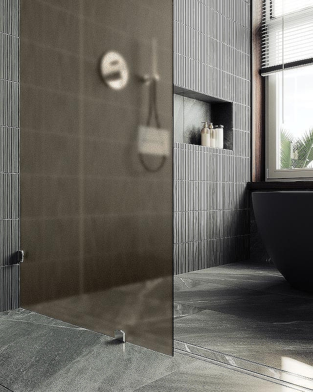 Душевая стенка MaybahGlass 89x195 / MGD-266-4 (бронзовое матовое стекло/хром глянцевый) — фото 6