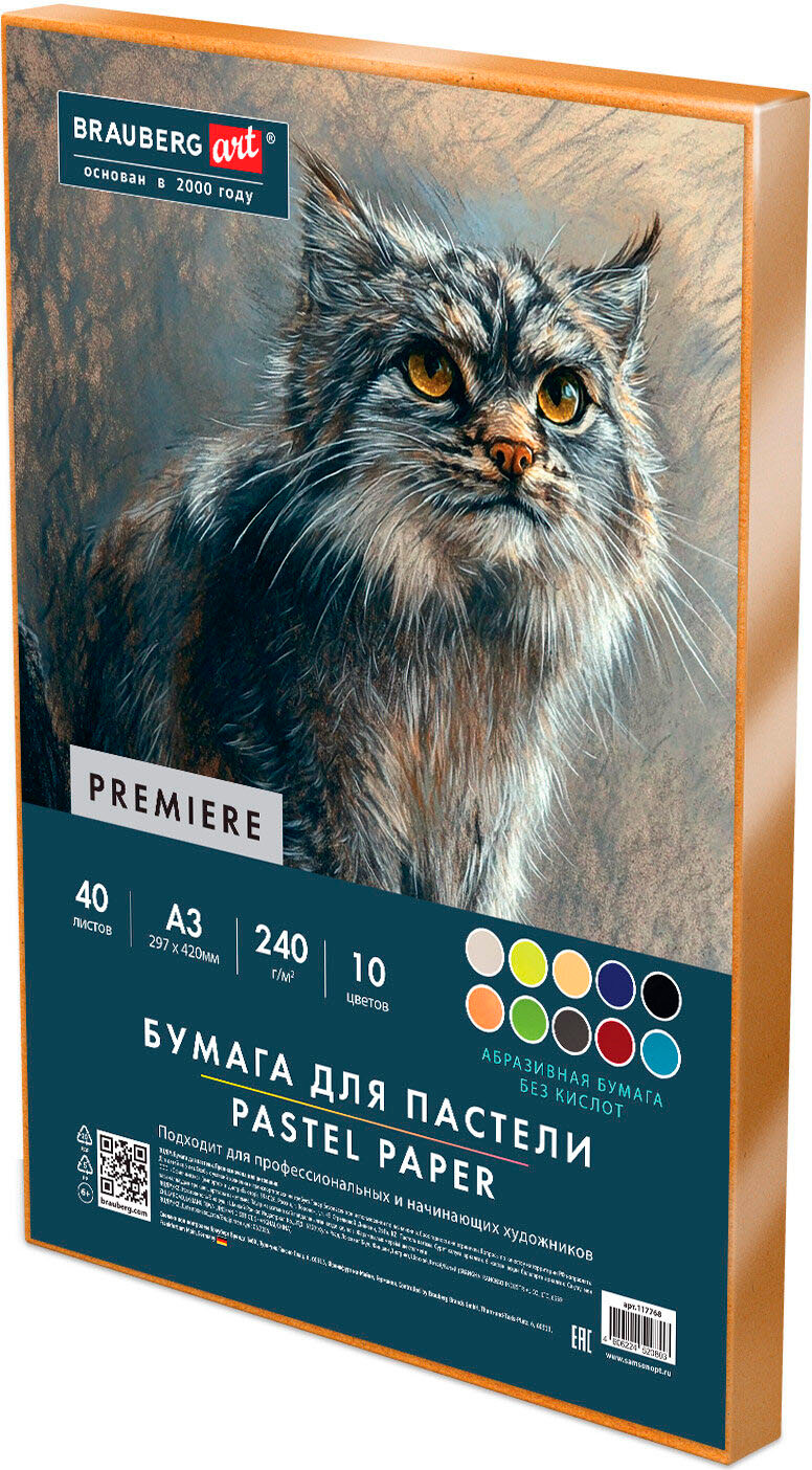 Набор бумаги для рисования Brauberg Art / 117768 (40л, 10цв)