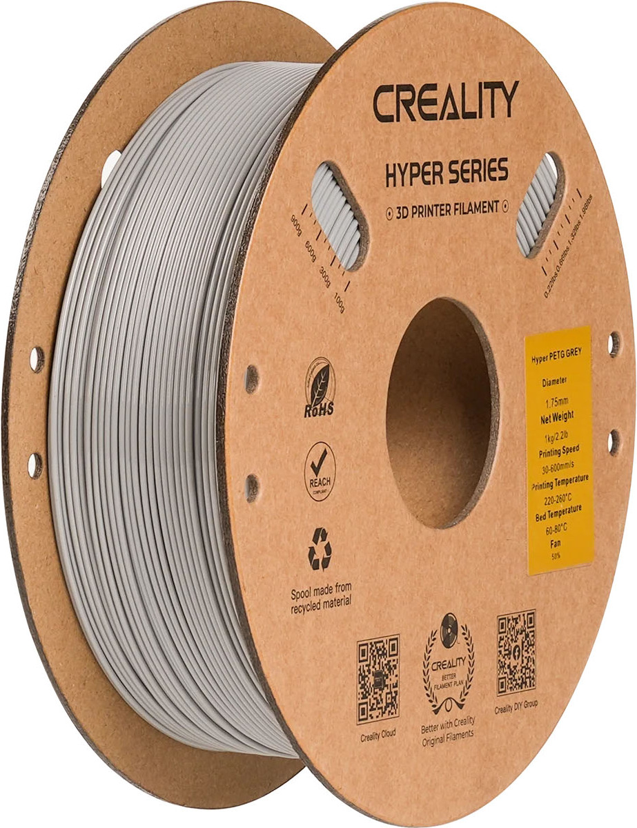 Пластик для 3D-печати Creality Petg Hyper 1.75мм / 3301030068 (1кг, серый)