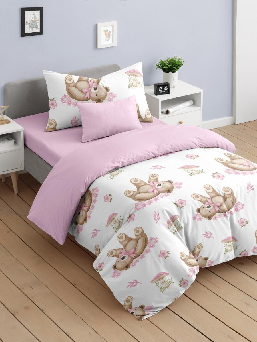 Комплект постельного белья Ночь нежна Мишутка 1.5сп 50x70 / 500615-1+510333-4 — фото 2