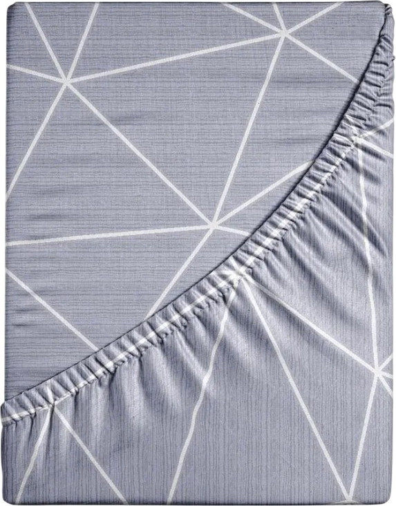 Простыня Ночь нежна Грань На резинке 140x200x25 / 7352-2 (серый)