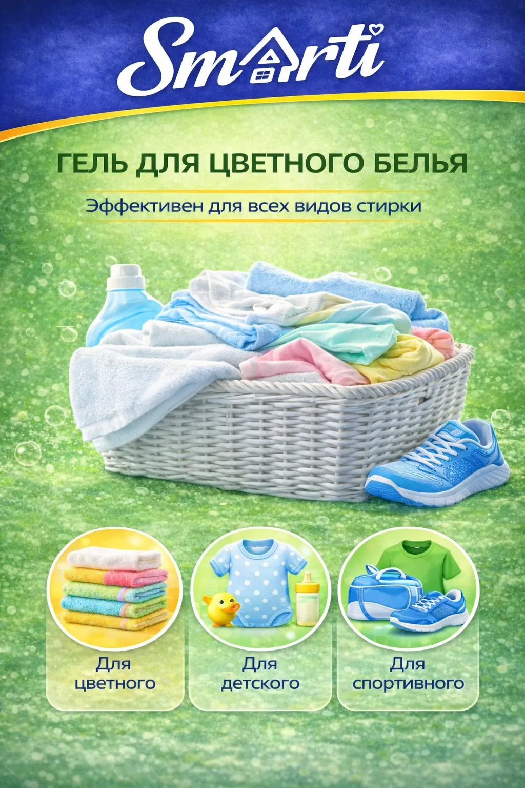 Гель для стирки Smarti Для цветного белья (5л) — фото 7