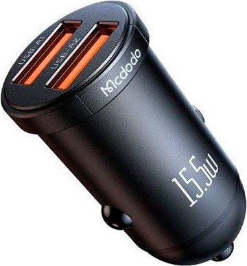 Зарядное устройство автомобильное McDodo CC-2950 15.5W 2A Car Charger with LED (черный)