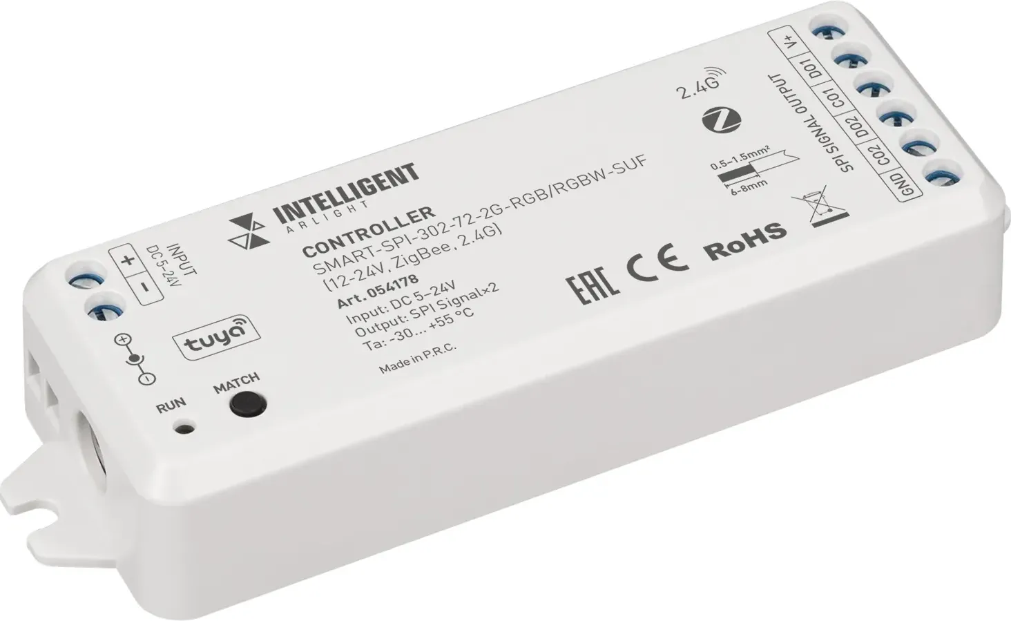 Контроллер для светодиодной ленты Arlight SMART-SPI-302-72-2G-RGB/RGBW-SUF / 054178