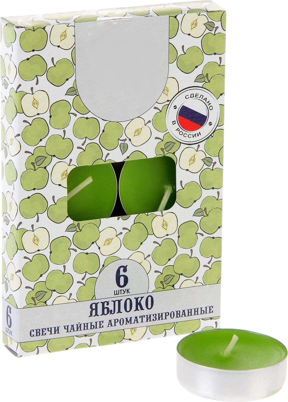 Набор свечей Русская свечная мануфактура Яблоко / 2742355 (6шт)