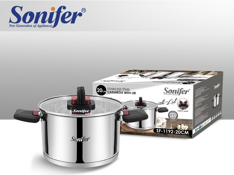 Кастрюля Sonifer SF-1192-20 (с крышкой) — фото 4