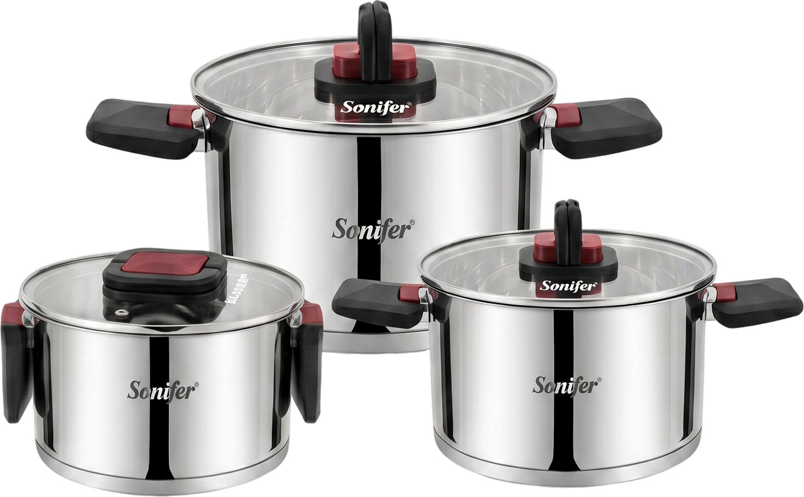 Набор кастрюль Sonifer SF-1193 (3шт, с крышками)