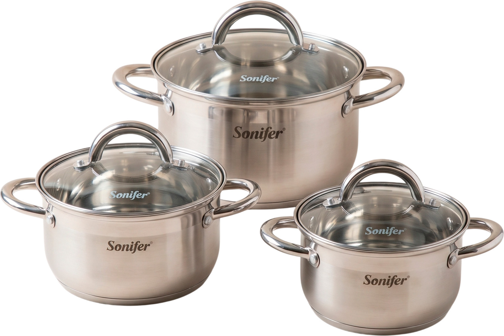 Набор кастрюль Sonifer SF-1198 (3шт, с крышками)